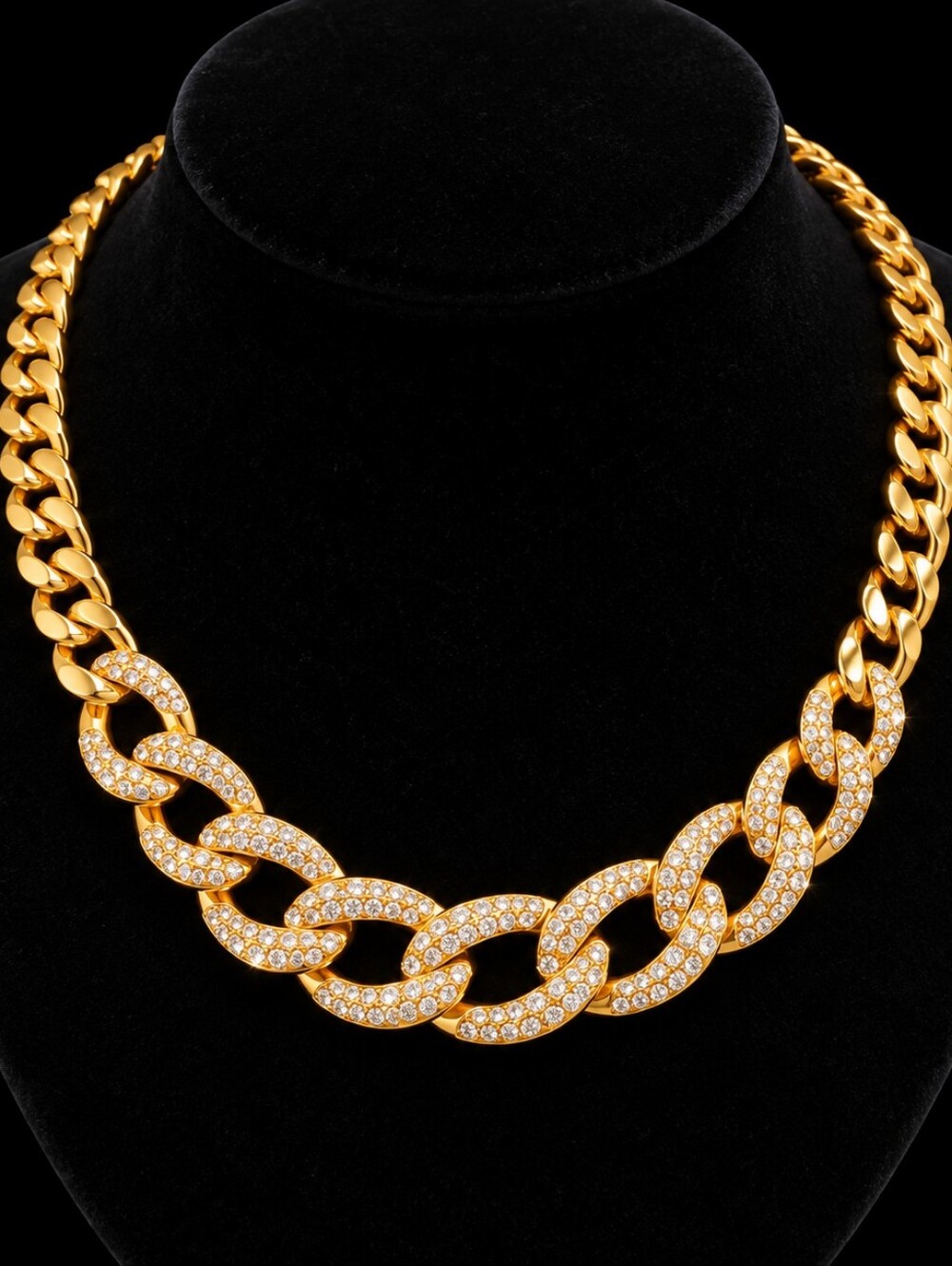 22kgp Dubai Jewelry Gold-Tone Chunky Link Necklace - Women Jewelry